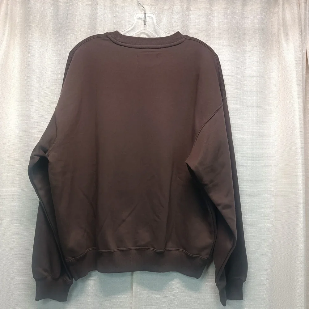 Jordan Brooklyn Mens S Brown Camo Graphic Crewneck Sweatshirt Fleece Pullover